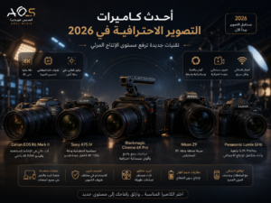 أحدث كاميرات التصوير الاحترافية في 2026: تقنيات جديدة ترفع مستوى الإنتاج المرئي