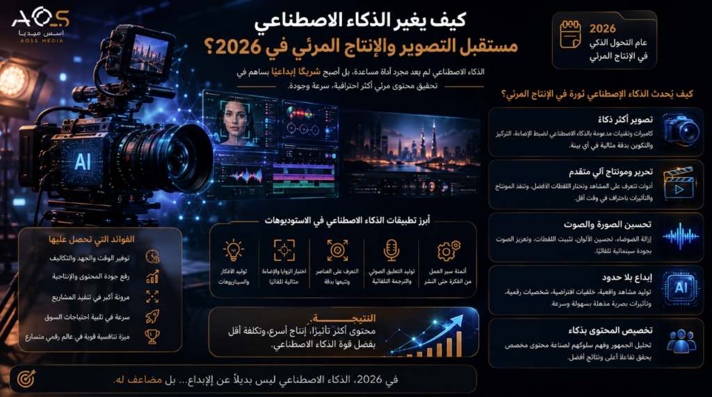 كيف يغير الذكاء الاصطناعي مستقبل التصوير والإنتاج المرئي في 2026؟
