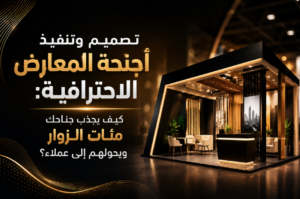 تصميم وتنفيذ أجنحة المعارض الاحترافية: كيف يجذب جناحك مئات الزوار ويحولهم إلى عملاء؟
